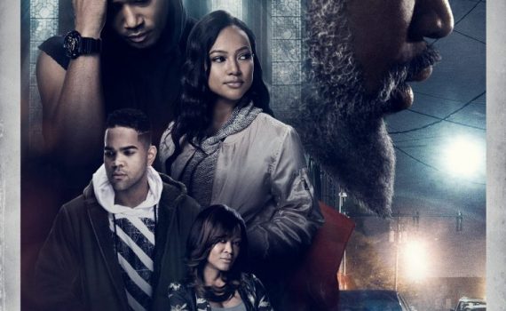 Movie poster for Never Heard featuring reflective and dramatic scenes with five main characters.