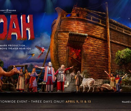 Sight & Sound's Noah stage production with ark and animals, special event April 9, 11 & 13.