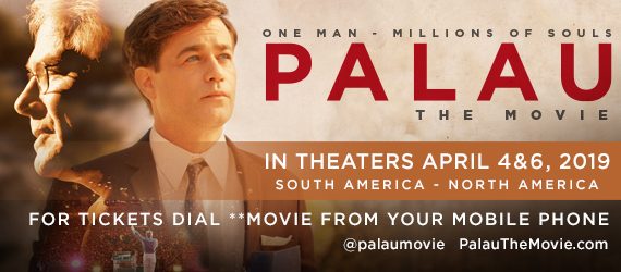 Poster for Palau The Movie featuring release dates in South and North America, April 4 & 6, 2019.